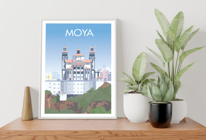 Cartel el poster moyagran canaria decoracion interior marco madera