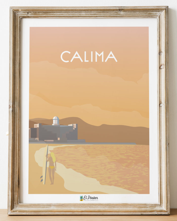 Poster Calima en Gran canaria Poster calima naranja