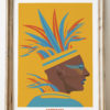 Poster hombre carnaval amarillo Canarias