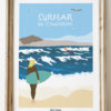 Poster de madera surf en canarias teide Cartel de Gran canria