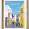 Poster de Vegueta amarillo Lamina de Gran canaria
