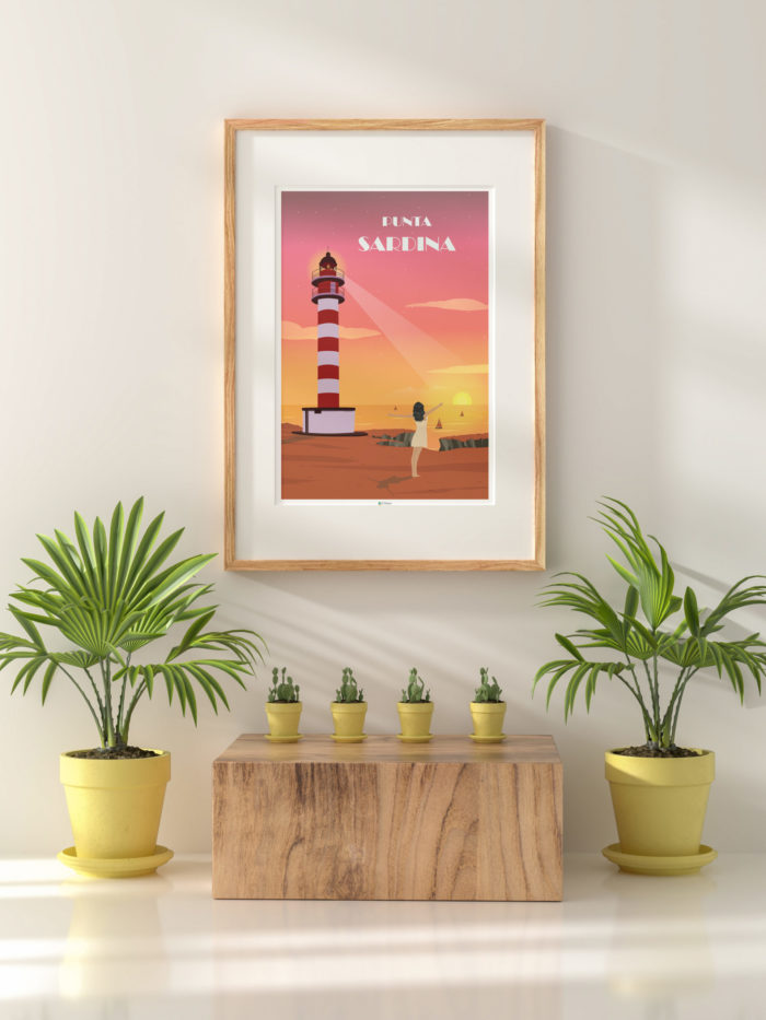 Cartel de punta sardina punta de sol mar Poster de gran canaria