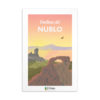 Tarjeta decorativa del Ventana dell nublo en Gran Canaria con teide roque nublo y mar