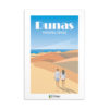 Tarjeta Decorativa de las Dunas de Maspalomas en Gran Canaria Mar