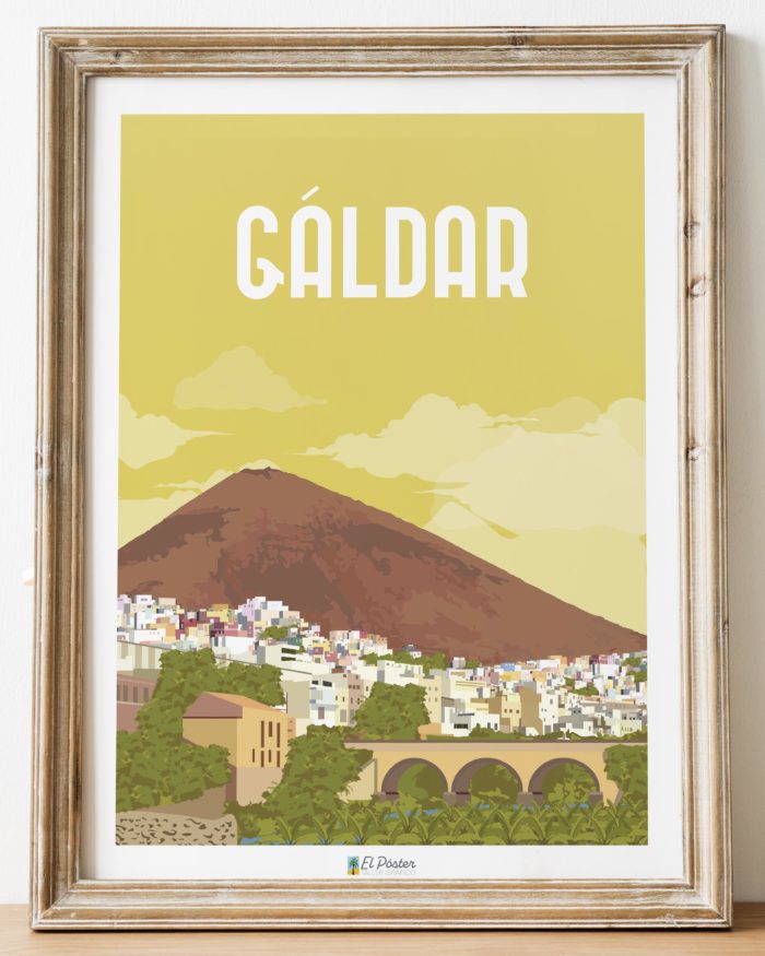 Cartel de la ciudad de Galdar en Gran canaria decoracion interior