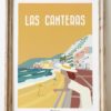 Poster de las canteras en la ciudad de Las Palmas de Gran canaria decoracion vintage playa