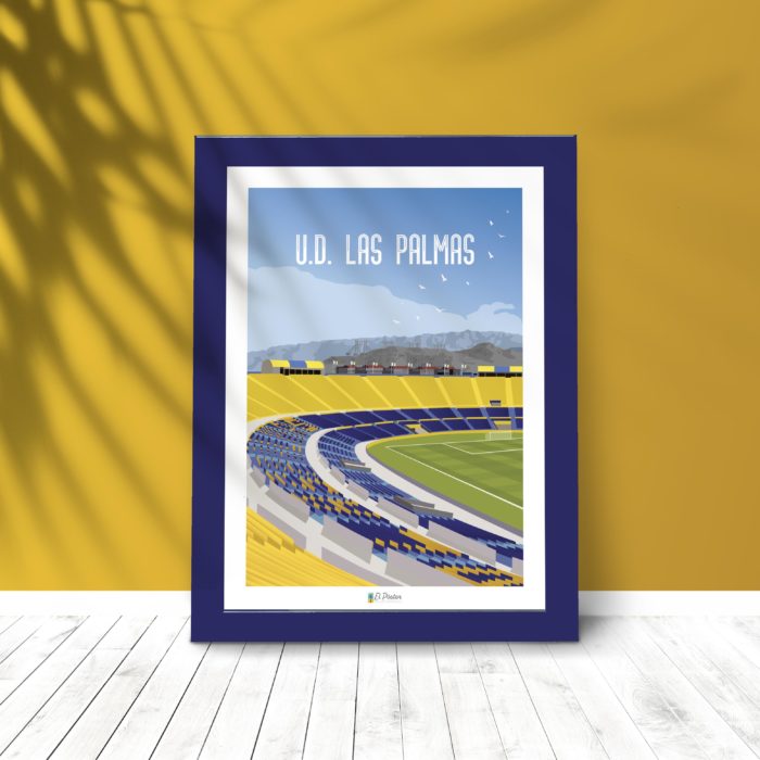 Poster del estadio de Las palmas de gran canaria . el estadio de la union deportiva de las palmas