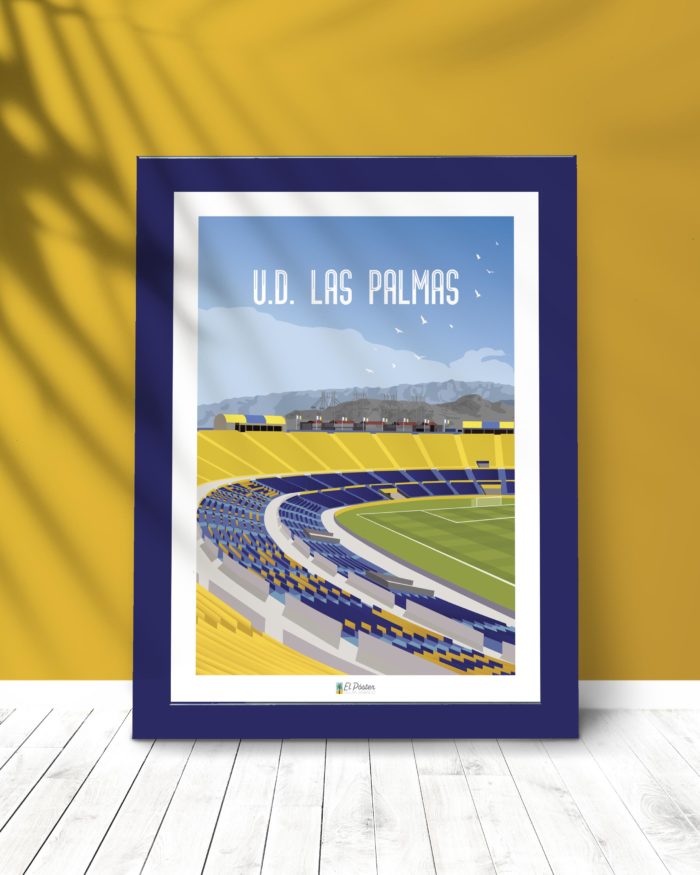 Poster del estadio de Las palmas de gran canaria . el estadio de la union deportiva de las palmas