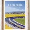 Poster del estadio de Las palmas de gran canaria . el estadio de la union deportiva de las palmas