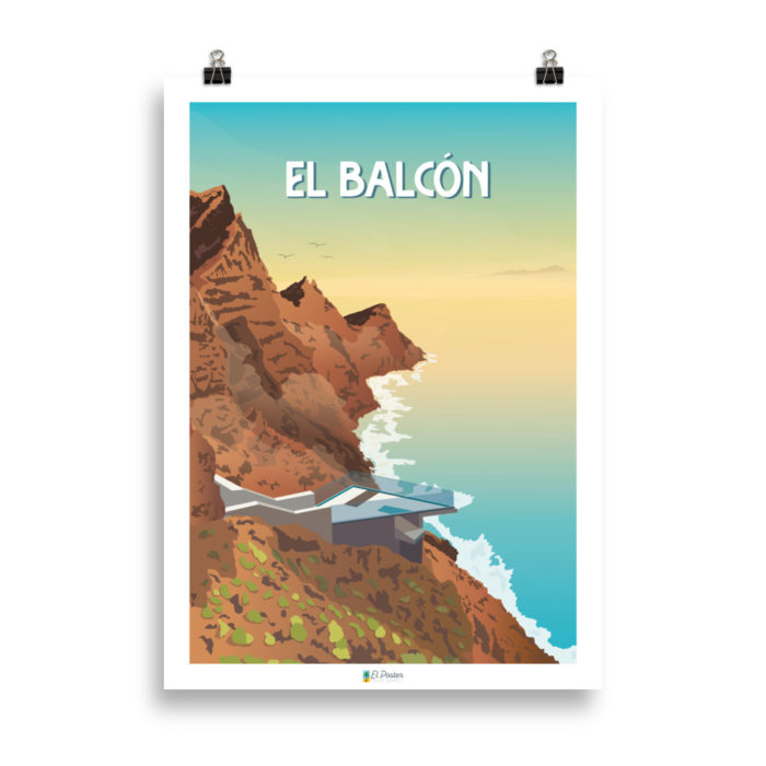 Poster del mirador del Balcon cola de dragonpueblo del noroeste de gran canaria en Canarias
