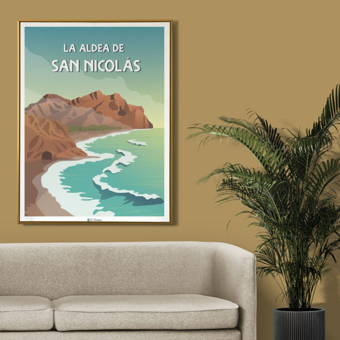 Poster de Aldea de san nicolas pueblo del noroeste de gran canaria en Canarias