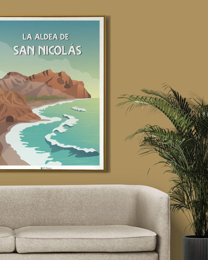 Poster de Aldea de san nicolas pueblo del noroeste de gran canaria en Canarias