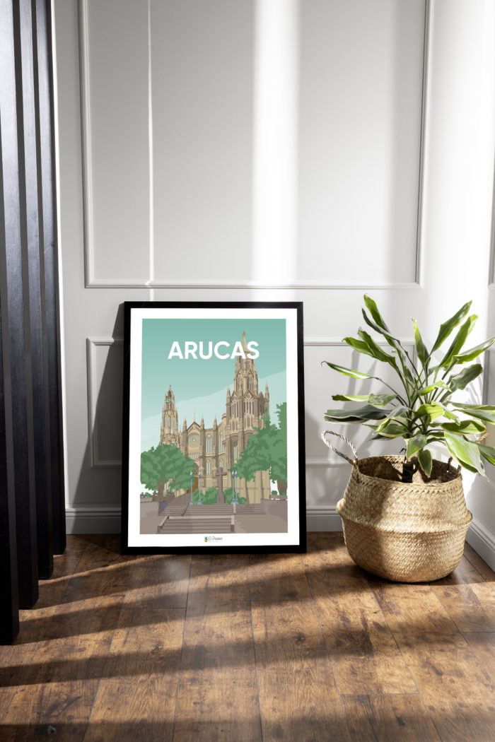 poster de la ciudad de Arucas en el norte Gran Canaria