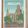 poster de la ciudad de Arucas en el norte Gran Canaria