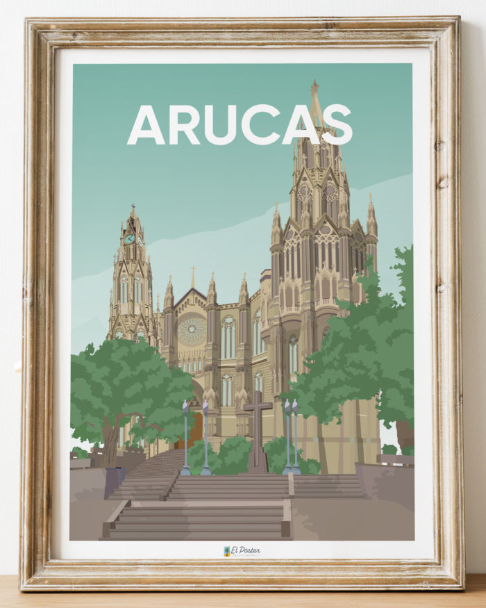 poster de la ciudad de Arucas en el norte Gran Canaria