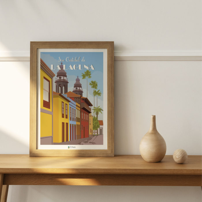 Poster vintage de san cristobal de la laguna