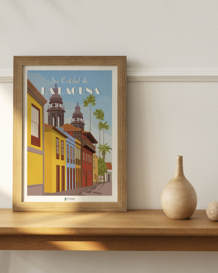Poster vintage de san cristobal de la laguna