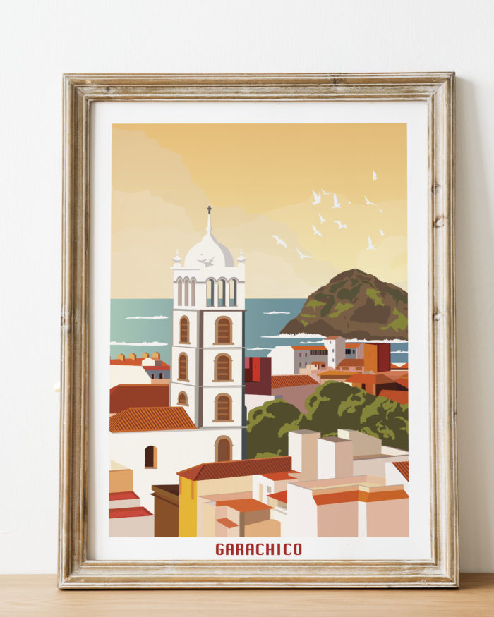 Poster de la ciudad de Garachico madrugada Tenerife Canarias