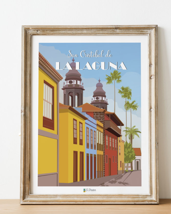 Poster vintage de san cristobal de la laguna