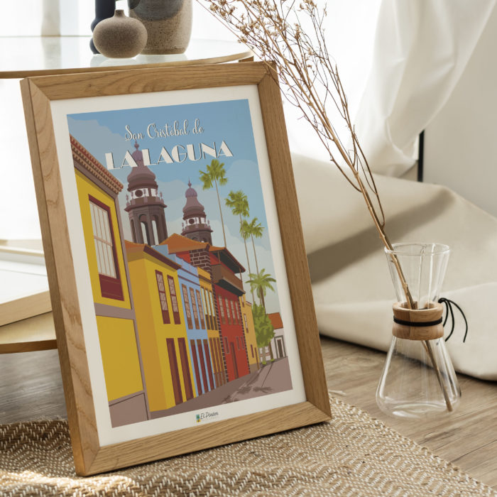 Poster vintage de san cristobal de la laguna
