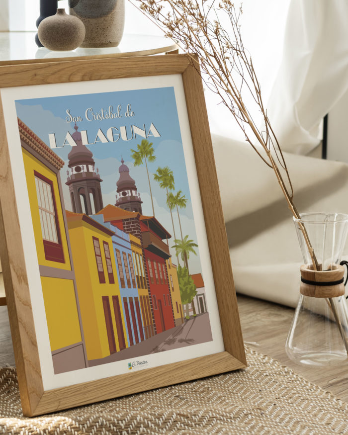 Poster vintage de san cristobal de la laguna